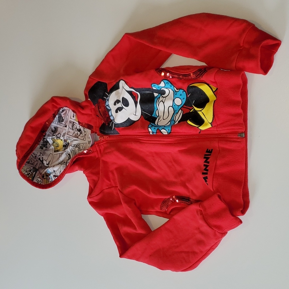 Disney Store Minnie Mouse Hoodie Size 7/8